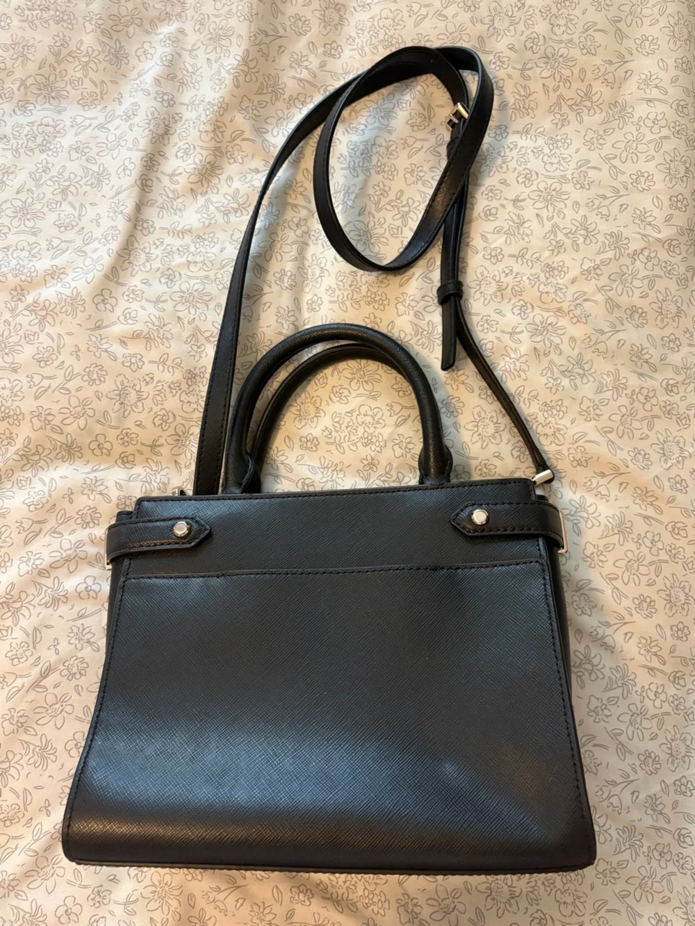 kate spade Black Leather Satchel with Crossbody Strap